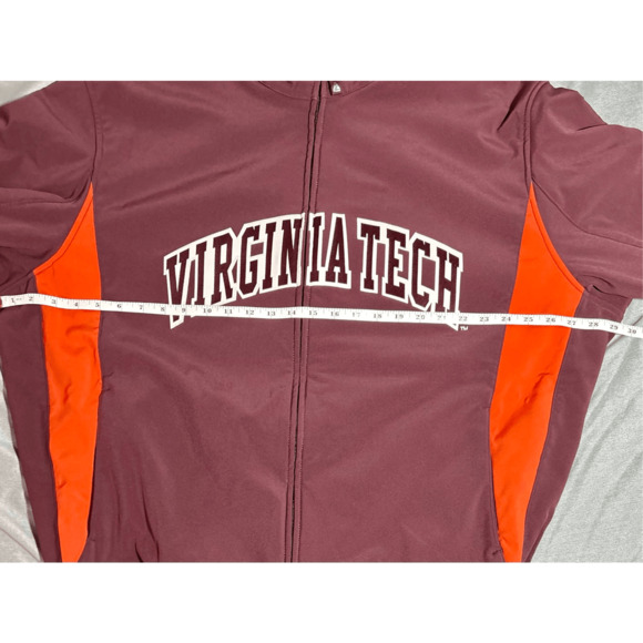 Virginia Tech Hokies Majestic NCAA Full Zip Maroon Sewn On Jacket Sz 2XL - Picture 11 of 11